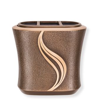 Breite Wandvase »Lia« Bronze