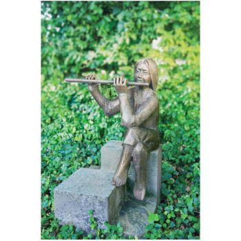 Bronzefigur »Flötenspielerin« Theophil Steinbrenner