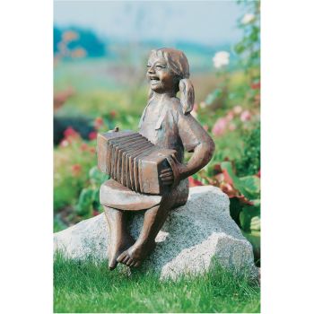 Bronzefigur »Harmonikaspielerin« Theophil Steinbrenner