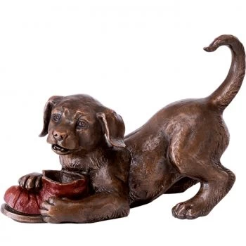 Bronzefigur »Hund, spielend« Atelier Strassacker
