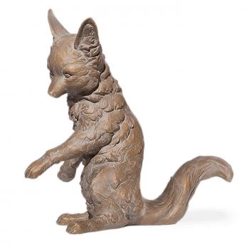 Bronzefigur »Jungfuchs, sitzend« Atelier Strassacker