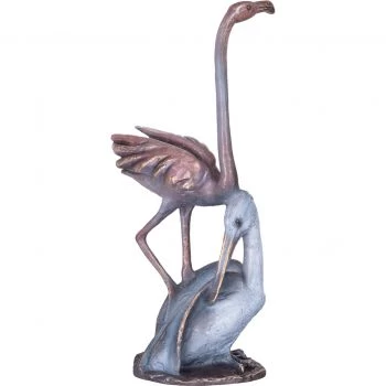 Bronzefigur »Pelikan und Flamingo« Atelier Strassacker