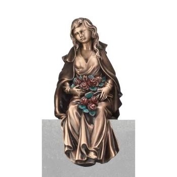 Bronzefigur »Trauernde mit Rosen« Atelier Binder