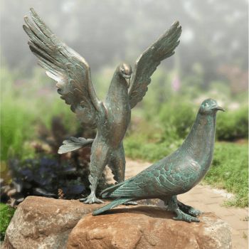 Bronzefiguren »2 Tauben im Set« Atelier Strassacker