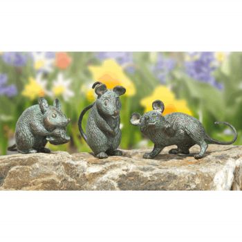 Bronzefiguren »3 Mäuse als Set« Atelier Strassacker