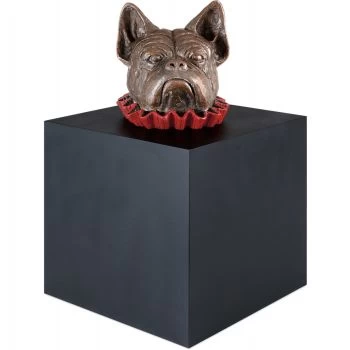 Bronzeplastik »Hund im Würfel« Guido Messer