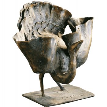 Bronzeskulptur »Balzender Vogel« Gotthelf Schlotter