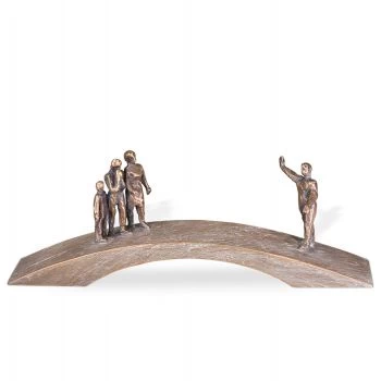 Bronzeskulptur »Brücke mit Menschen«