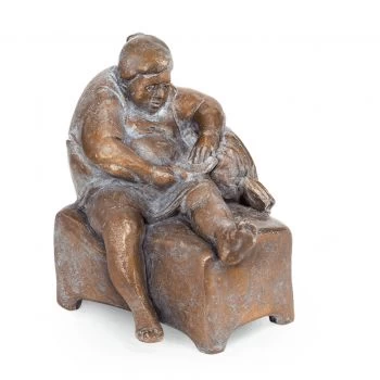 Bronzskulptur »Die Lektüre« Friedhelm Zilly