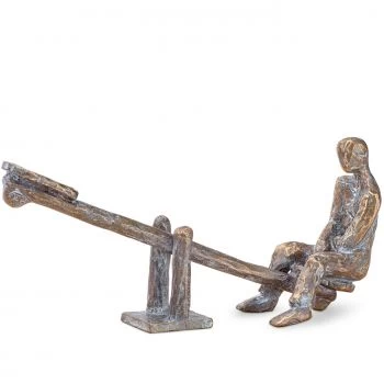 Bronzeskulptur »Du fehlst« Wippe