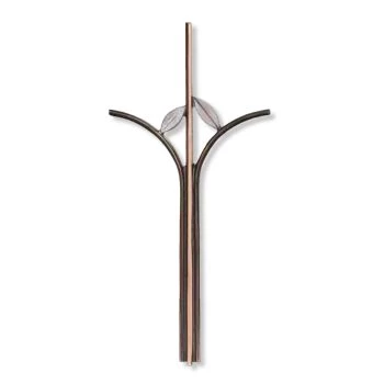 Bronzesymbol »Kreuz 2 Blätter« Atelier Binder