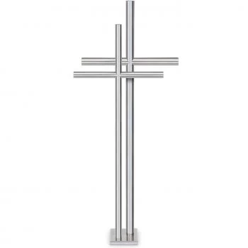 Edelstahl Grabkreuz »Schattenkreuz, rund« in 3 Größen