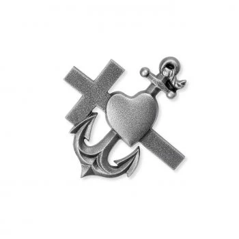 Emblem »Glaube, Liebe, Hoffnung« Aluminium