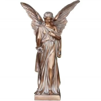 Engelstatue »Engel mit Rose« in 2 Größen