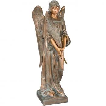 Engelstatue »Engel mit Palmwedel« Bronze
