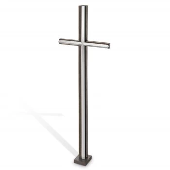 Freistehendes Kreuz »Kadia« Bronze und Edelstahl
