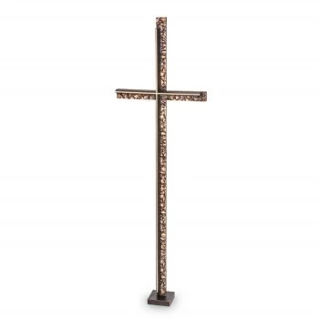 Freistehendes Kreuz »Kristallin« Bronze