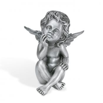 Grabfigur »Kleiner Engel, nachdenklich« Alu