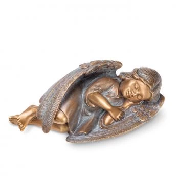 Grabfigur »Träumender Engel« Bronze