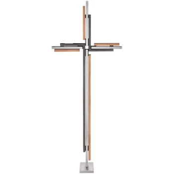 Freistehendes Grabkreuz »Kreuz mit Edelstahl«