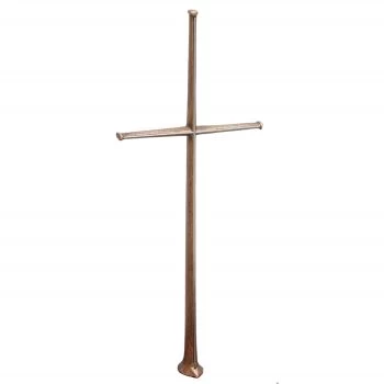 Grabkreuz »Freistehendes Kreuz mit Edelstahlkante« Bronze