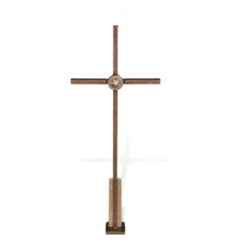 Grabkreuz »Kreuz mit Swarovski-Kristall« Bronze