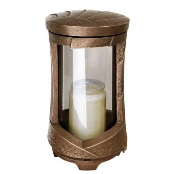 Grableuchte mit Relief »Ventura« Bronze