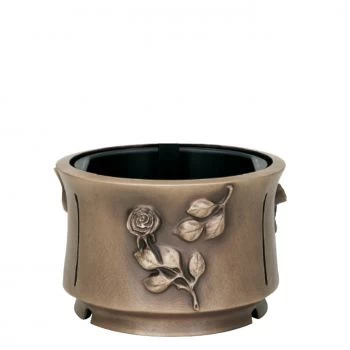 Grabschale »Rose« Bronze
