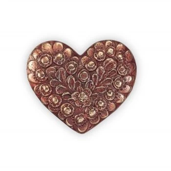 Symbol »Herz mit Blütenornament« Bronze