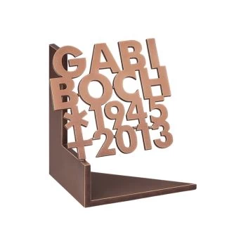 Grabzeichen »Schriftplatte, räumlich angeordnet« Bronze