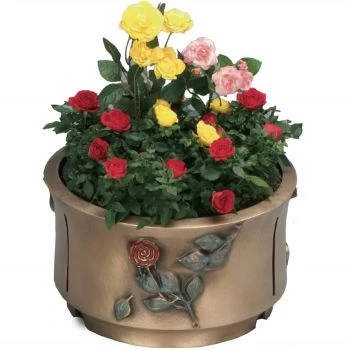 Große Grabschale »Rose« Bronze