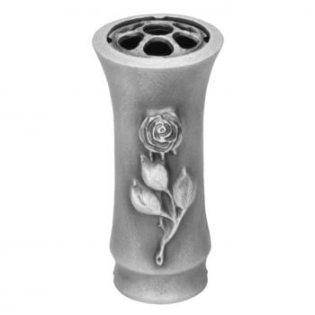 Große Grabvase »Rose« Aluminium