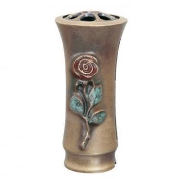 Große Grabvase »Rose« Bronze