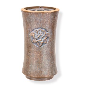 Große Wandvase »Rose« Bronze