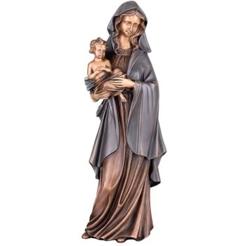 Bronze Grabfigur »Madonna mit Kind« in 4 Größen