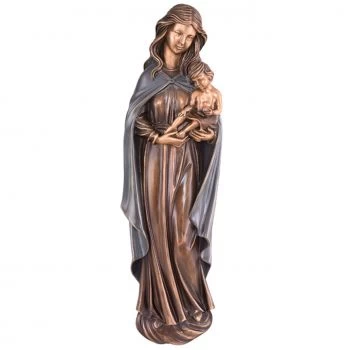 Wandfigur »Madonna mit Kind« Bronze