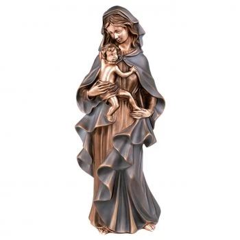 Bronzefigur »Madonna mit Kind«