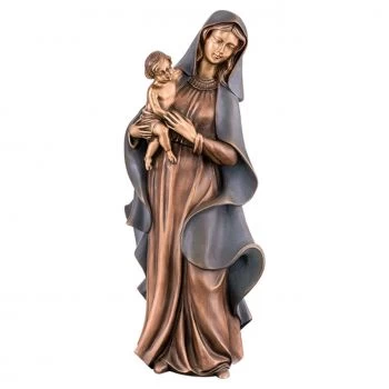 Figur aus Bronze »Mutter Gottes mit Kind«
