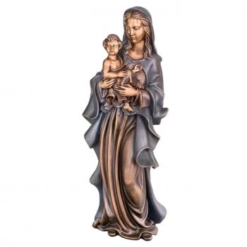 Skulptur »Mutter Gottes mit Kind« Bronze