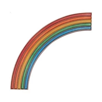 Ornament »Regenbogen, coloriert« Bronze