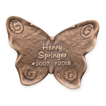 Schriftträger »Schmetterling« Bronze