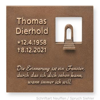 Schrifttafel »Himmelstor« Bronze