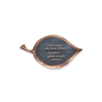 Schriftträger »Kleines Blatt, Stil links« Bronze