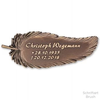 Schriftträger »Feder« Bronze