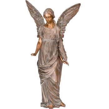 Bronzestatue »Engel mit Palmwedel«