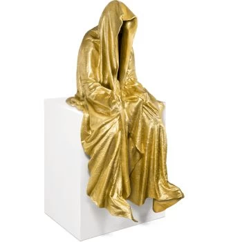 Skulptur »Kantenhocker (gold)« Manfred Kielnhofer