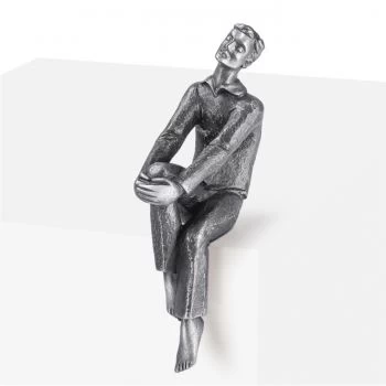 Skulptur »Sitzender, Kantenhocker« Aluminium