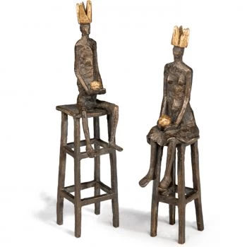 Skulpturen »Kleiner König und Kleine Königin als Set« Marianne Mostert