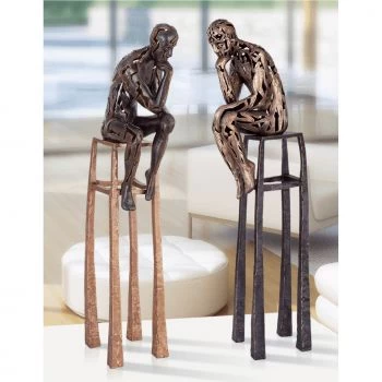 Skulpturen »Set Thinkers light + dark« Michal Trpák