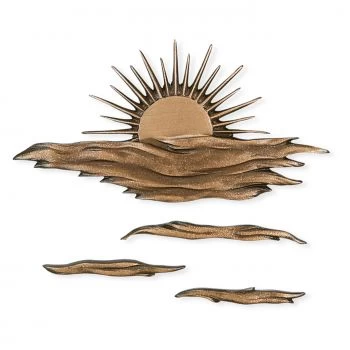 Symbol »Sonne mit 3 Wolken« Bronze